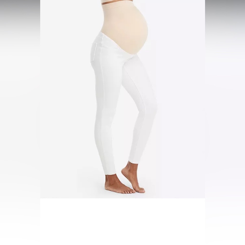 Spanx Women’s white skinny size large maternity ankle pants